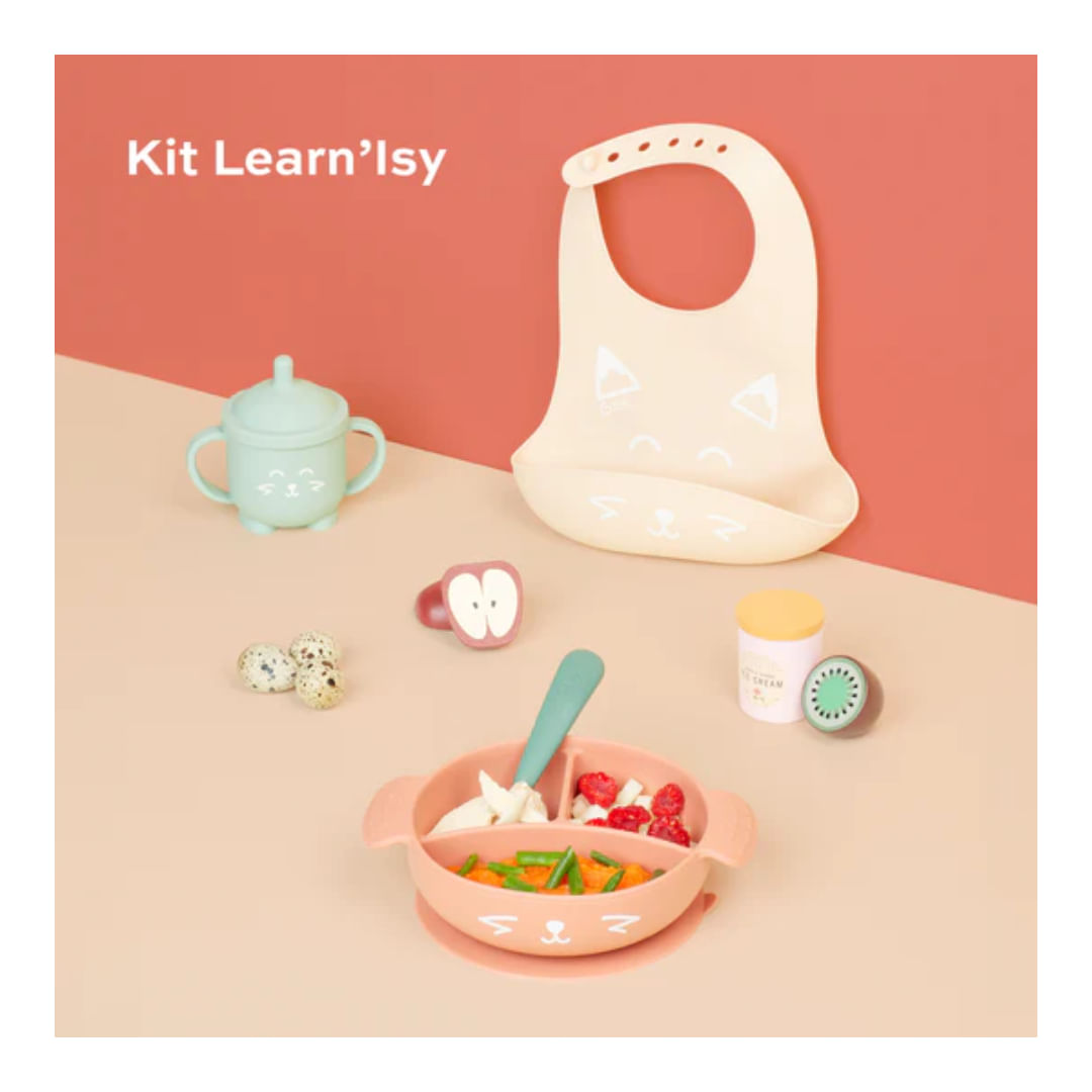 Kit Learn Isy Zorro Plato + Cuchara+Babero+Taza - Imagen 2