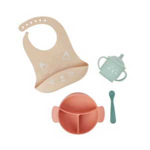 Kit Learn Isy Zorro Plato + Cuchara+Babero+Taza