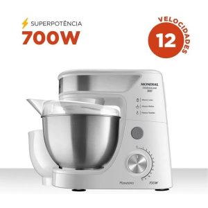 Batidora Planetaria Mondial 700W White Premium Inox