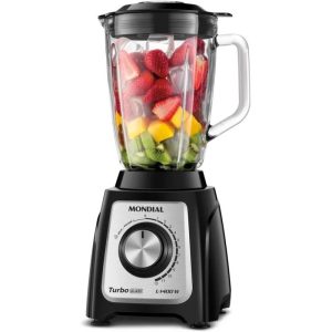 Licuadora Mondial Glass Inox 2.2L Jarra De Vidrio 12 Velocidades Turbo