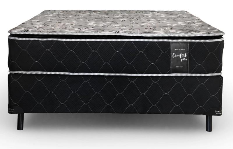 Cama Sommier Neoflex 140X190 Comfort Negro Pillowtop
