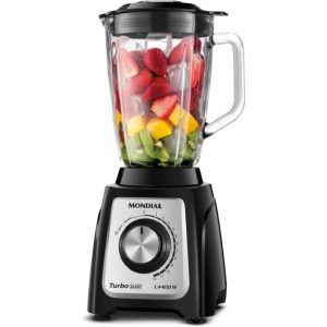 Licuadora Mondial Turbo Glass Inox Jarra Vidrio 1400W 12 Vel Pulsar Hi