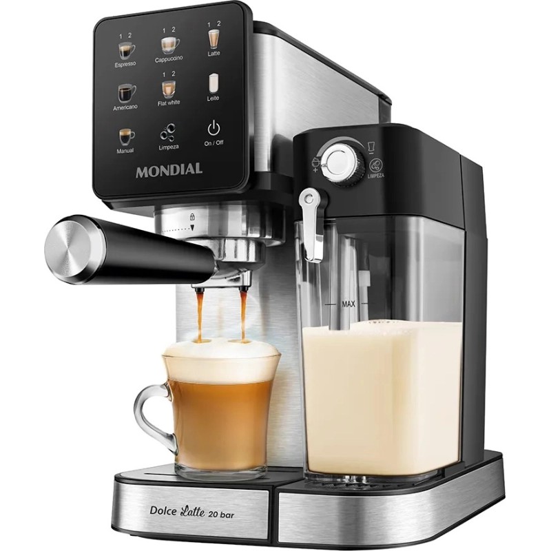 Cafetera Expresso Mondial Dolce Latte Ccl 01 1250W 1350W 20Barc 28 Ecl