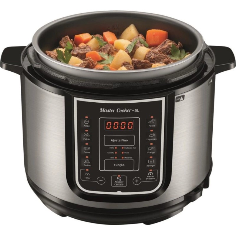 Olla A Presion Mondial Master Cooker 5L.14 Funciones
