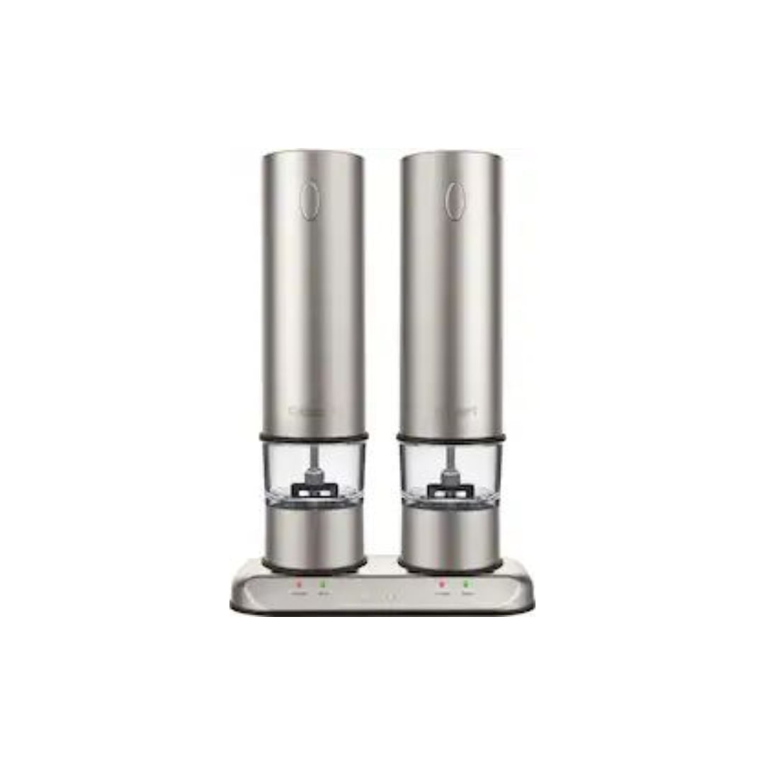 Kit Moledor De Temperos Electrico Recargable Inox Bivolt