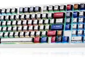 Alternative view of Teclado mecánico Aula F99 Pro, teclados inalámbricos para juegos RGB