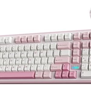 Alternative view of YUNZII Teclado mecánico inalámbrico B98 PRO 96% (rosa, interruptor de