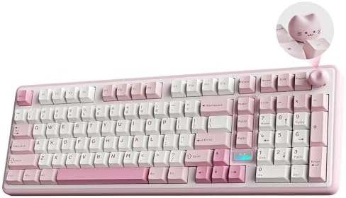 YUNZII Teclado mecánico inalámbrico B98 PRO 96% (rosa, interruptor de - Image 2