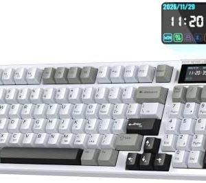 Alternative view of KEMOVE Teclado mecánico para juegos K94 Tri-Mode con pantalla y perill