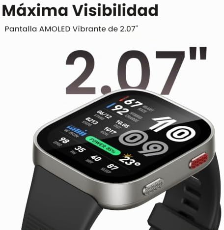 Amazfit Reloj inteligente Bip Max, pantalla AMOLED de 2.07", GPS, iOS - Image 3