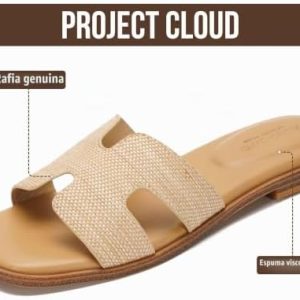 Sandalias con diamantes de imitación y pisos de espuma viscoelástica p - Image 3