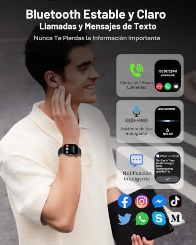 Reloj inteligente (respuesta/hacer llamadas), reloj inteligente con pa - Image 3