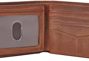 Fossil Billetera de cuero Quinn para hombre con billetera de identific - Image 3