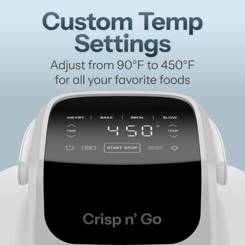 Chefman Crisp n' Go - Freidora de aire de vidrio de 4 cuartos de galón - Image 3