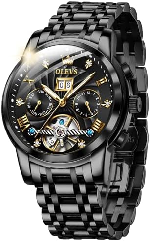 OLEVS Automatic Gold Watches for Men Luxury Classic Stainless Steel - Image 2