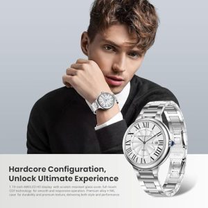 Relojes inteligentes de lujo para mujer, 1.19 "AMOLED, DA GPT, respond - Image 3