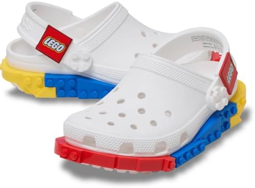 Crocs Zuecos clásicos unisex con sistema LEGO para niños, zapatos LEGO - Image 3