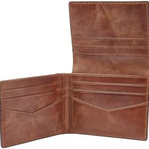 Fossil Billetera para hombre, Derrick de piel con bloqueo RFID, triple - Image 3