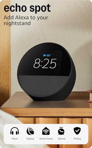 Amazon Echo Spot: ideal para mesitas de noche, oficinas y cocinas, inc - Image 2