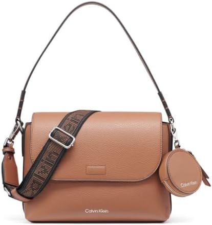 Calvin Klein Bolso de hombro con solapa Millie 2 en 1 para mujer y ban - Image 2