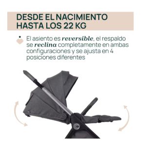 Alternative view of Carrito De Paseo Bellagio 2 Black Satin