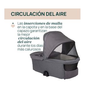 Moises Bellagio Flexi Carrycot Black Satin - Image 3