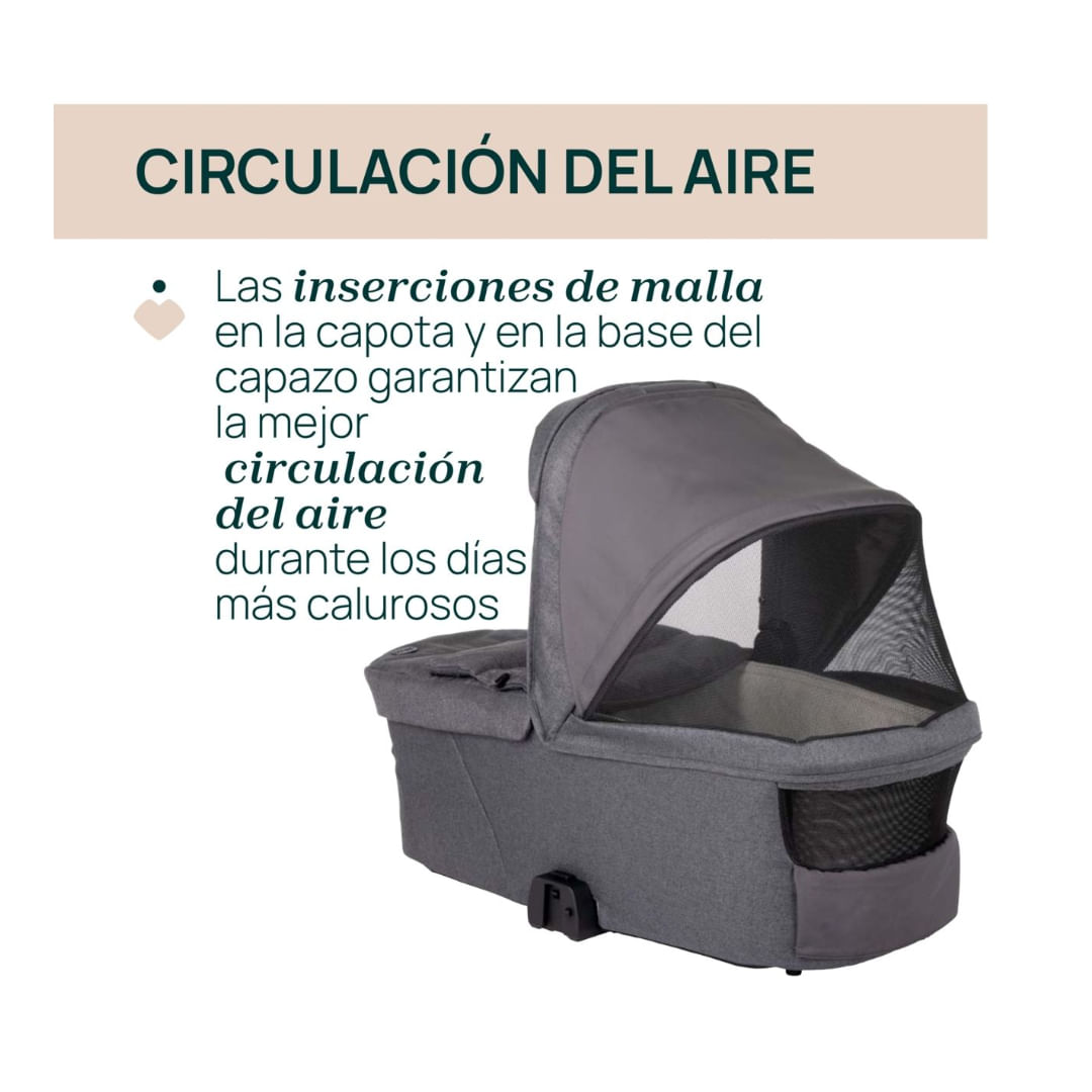 Moises Bellagio Flexi Carrycot Black Satin - Image 3