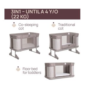 Alternative view of Cuna Co-Sleeping N2M Forever Almond