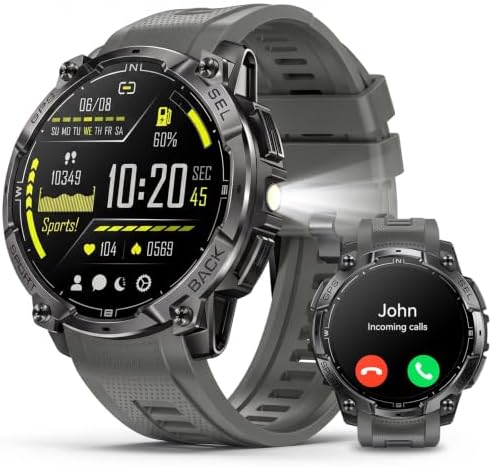 Reloj inteligente militar para hombre, GPS integrado, llamada Bluetoot - Image 2