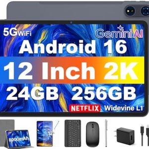 Alternative view of Tableta de 12 pulgadas con teclado, tableta Android 16 2026 con IA Gem