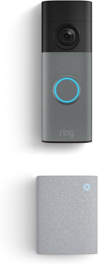 Ring Timbre de batería (modelo más nuevo), gris moteado con timbre (mo