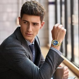 OLEVS Watches for Men Dress Chronograph Luxury Stainless Steel Big Fac - Image 3