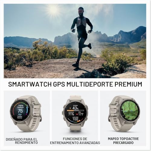 Garmin fēnix® 9, titanio, 1.693 in, gris niebla - Image 3