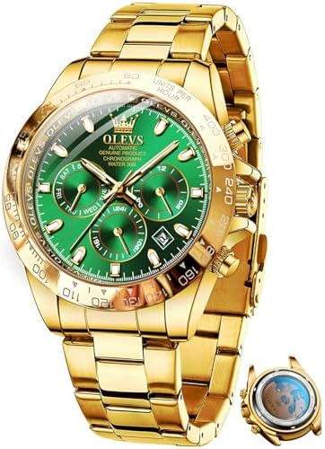 OLEVS Automatic Gold Watches for Men Luxury Classic Stainless Steel - Image 2