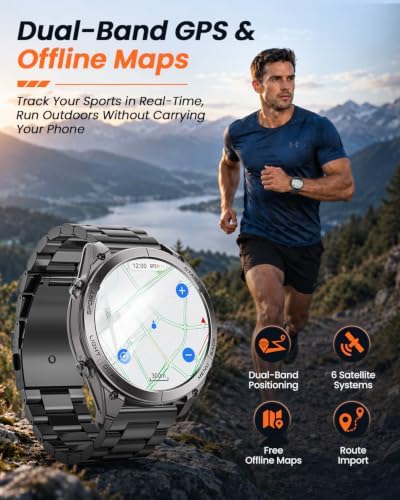 Reloj inteligente militar para hombre con GPS y mapas fuera de línea - Image 3