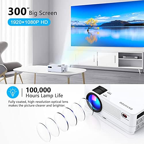 Proyector Native 1080P con WiFi 6 y Bluetooth bidireccional, proyector - Image 3