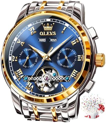 OLEVS Relojes automáticos para hombre, reloj mecánico automático de ve - Image 2