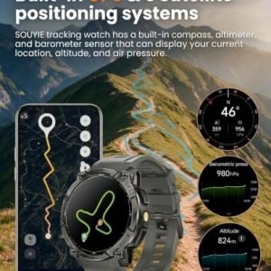 Reloj inteligente militar para hombre, GPS integrado, llamada Bluetoot - Image 3