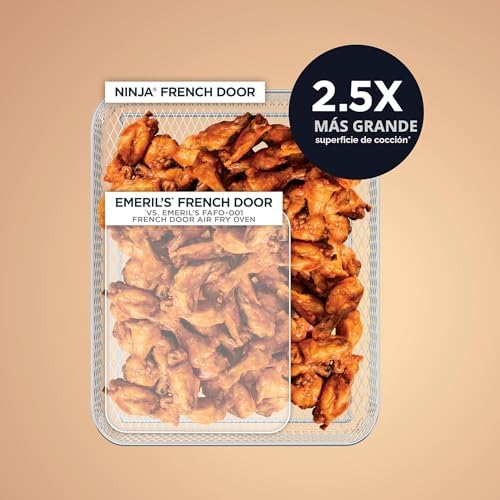 Ninja French Door Premier - Horno friturero con tabla de cortar, acero - Image 3