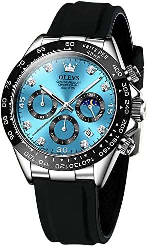 OLEVS Relojes de pulsera analógicos de cuarzo para hombre, cronógrafo, - Image 2
