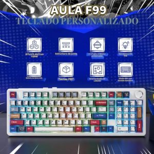 Teclado mecánico Aula F99 Pro, teclados inalámbricos para juegos RGB - Image 3