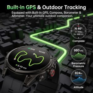 SOUYIE Reloj inteligente GPS para hombres, pantalla AMOLED de 1.43 pul - Image 3
