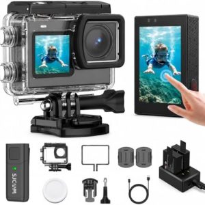 Alternative view of SJCAM Cámara de acción SJ6 Ultra 4K con micrófono inalámbrico M4, pant