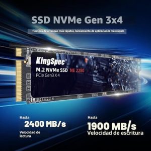 KingSpec SSD 1TB, M.2 NVMe Gen3x4 SSD 2280 - Hasta 2400 MB/s, unidad i - Image 3