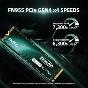 Fikwot FN955 2TB NVMe SSD M.2 2280 PCIe Gen4x4, hasta 7300 MB/s, unida - Image 3