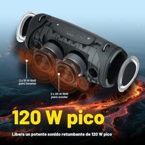 TAZATA - Altavoz Bluetooth portátil de 80 W RMS, subwoofer inalámbrico - Image 3