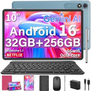 Alternative view of Tablet Android 16 con teclado - Tablet de 10 pulgadas, 32GB+256GB+2TB