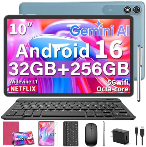 Tablet Android 16 con teclado - Tablet de 10 pulgadas, 32GB+256GB+2TB - Image 2
