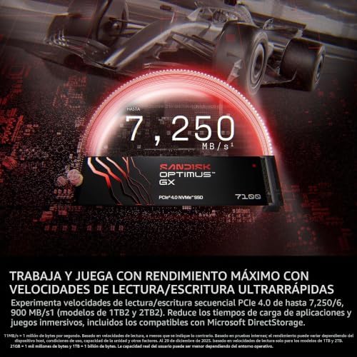 SANDISK SSD Optimus GX 7100 NVMe de 1 TB - PCIe Gen 4, M.2 2280, veloc - Image 3