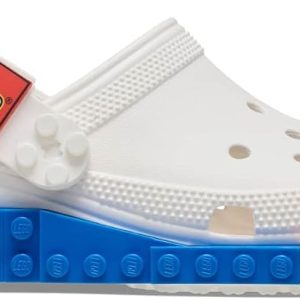 Crocs Zuecos clásicos unisex con sistema LEGO para niños, zapatos LEGO